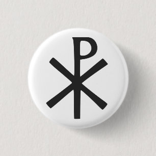 Chi Rho symbol 3 Cm Round Badge