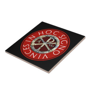 Chi Rho Symbol Ceramic Tile