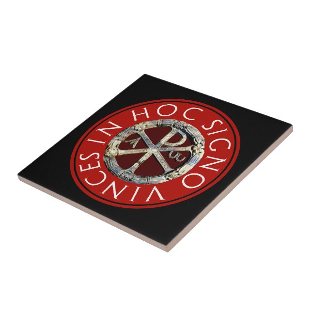 Chi Rho Symbol Ceramic Tile (Side)