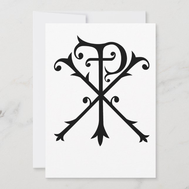 Chi Rho Symbol of Christ Christian Inspirational Invitation (Front)