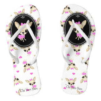 Chi Yum Yum large logo flip flops