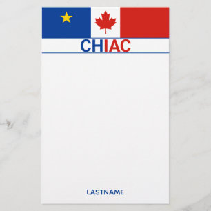 Chiac Acadian Canadian Flag Personalise Stationery