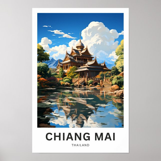 Chiang Mai Thailand Travel Print (Front)