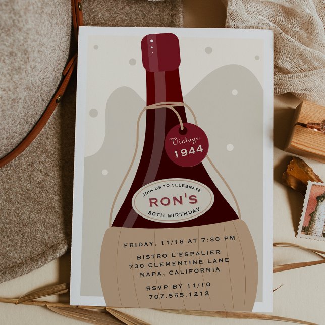 Chianti Classico | Italian Wine Milestone Birthday Invitation (Creator Uploaded)