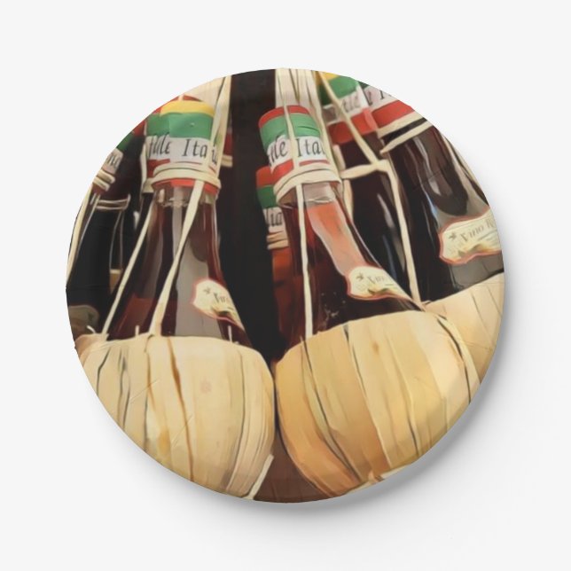 Chianti Wine Paper Plates (Front)