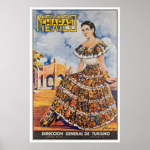 Chiapas Travel Poster Mexico Art Mexican Print