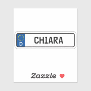 Chiara German Car License Plate