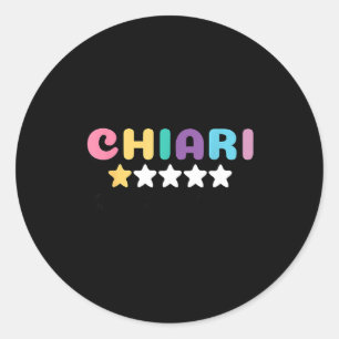 Chiari Brain Too Big For The Vibes Would Never Rec Classic Round Sticker
