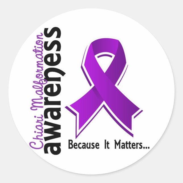 Chiari Malformation Awareness 5 Classic Round Sticker (Front)