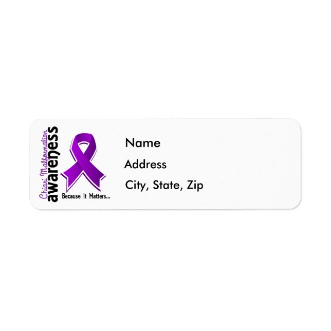 Chiari Malformation Awareness 5 Return Address Label (Front)