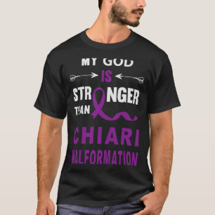 Chiari Malformation Awareness Faith Purple Ribbon T-Shirt