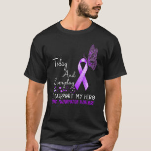 Chiari Malformation Awareness I Support My Hero Bu T-Shirt
