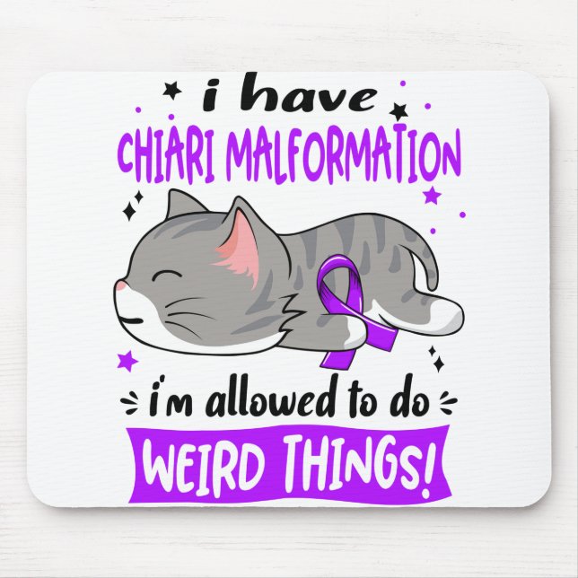 Chiari Malformation Awareness Month Ribbon Gifts Mouse Pad (Front)