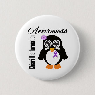 Chiari Malformation Awareness Penguin 6 Cm Round Badge