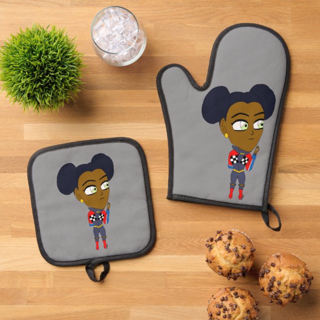 chib oven mitt & pot holder set (Top Down)