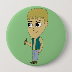 chibi 10 cm round badge