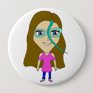 chibi 10 cm round badge