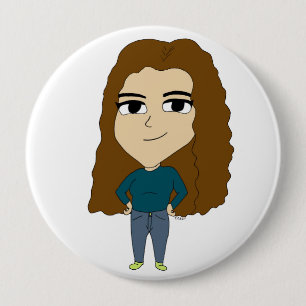 chibi 10 cm round badge