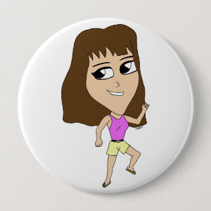 chibi   10 cm round badge