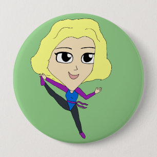 chibi 10 cm round badge