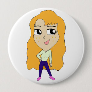 chibi 10 cm round badge
