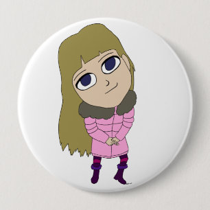 chibi   10 cm round badge