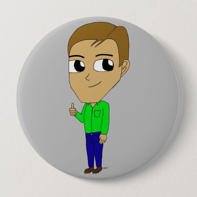 chibi    10 cm round badge (Front)