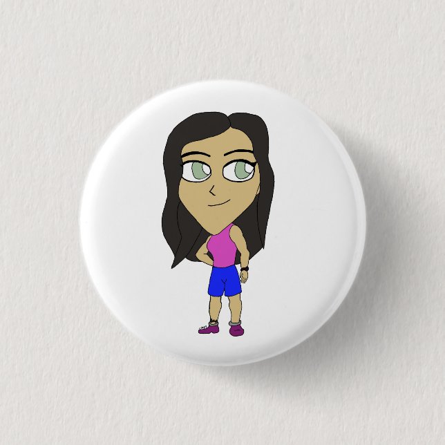 chibi  3 cm round badge (Front)