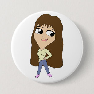 chibi   7.5 cm round badge