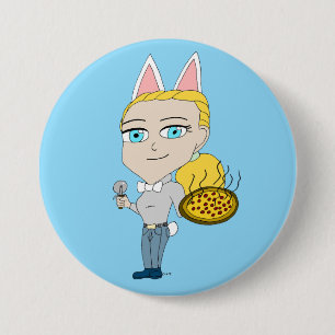 chibi 7.5 cm round badge