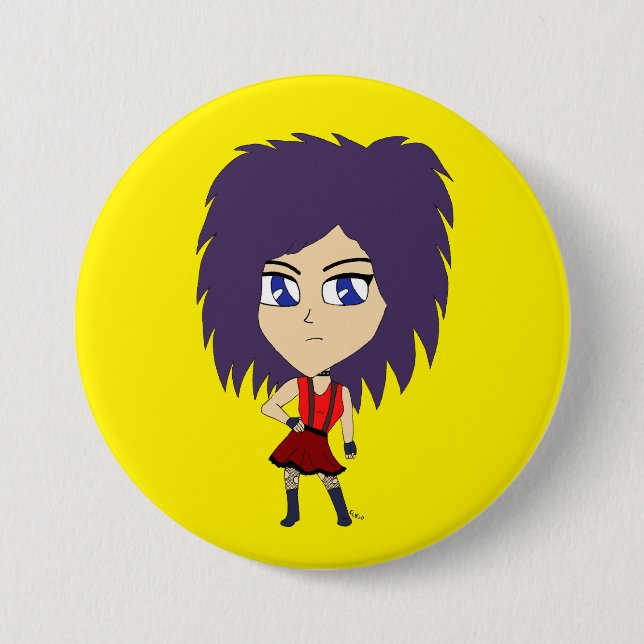 chibi  7.5 cm round badge (Front)