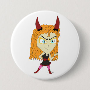 chibi  7.5 cm round badge