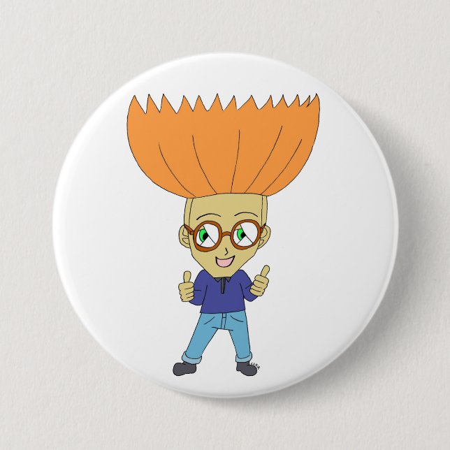 chibi  7.5 cm round badge (Front)