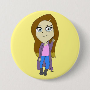 Chibi  7.5 cm round badge