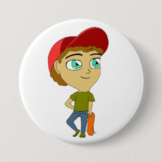 chibi  7.5 cm round badge