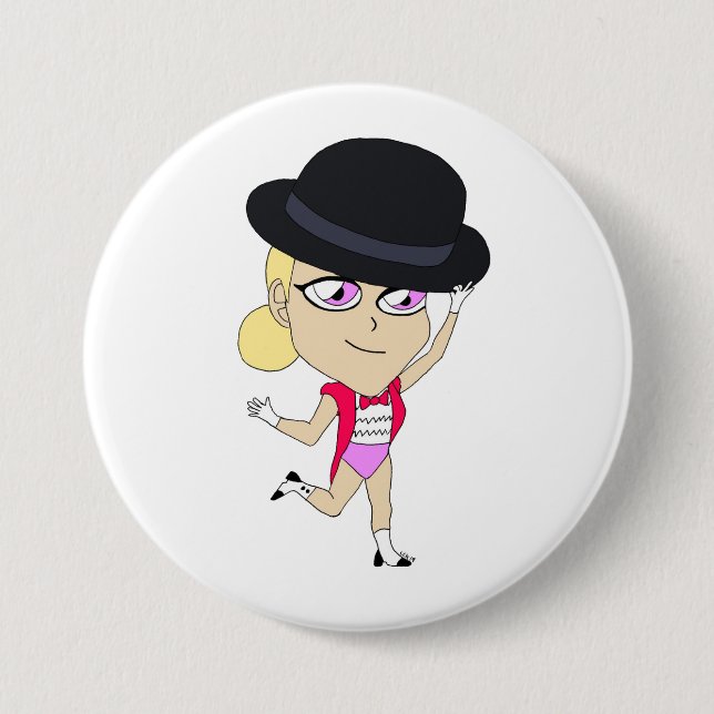 chibi  7.5 cm round badge (Front)