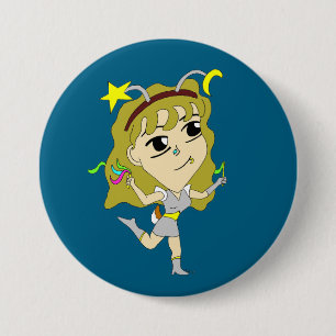chibi 7.5 cm round badge