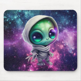 Chibi Alien in Hoodie Mouse Pad