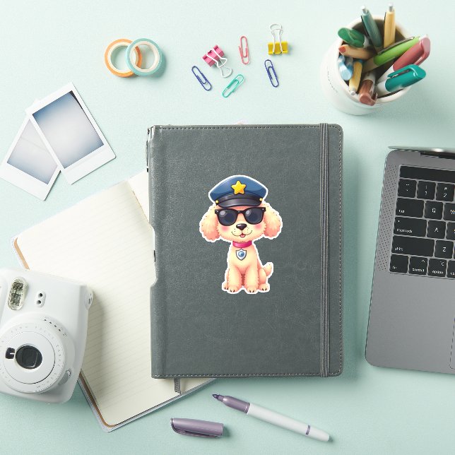 Chibi Anime Police Poodle Dog (iPad Cover)