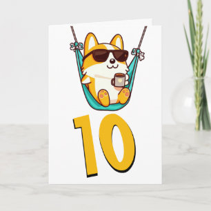 Chibi baby green dragon card