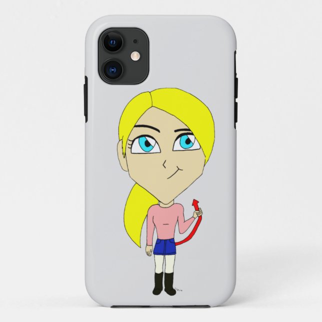 chibi "bad" girl  Case-Mate iPhone case (Back)