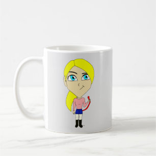 chibi "bad" girl coffee mug