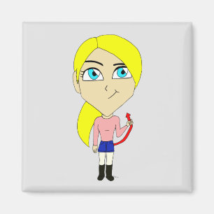 chibi "bad" girl   magnet
