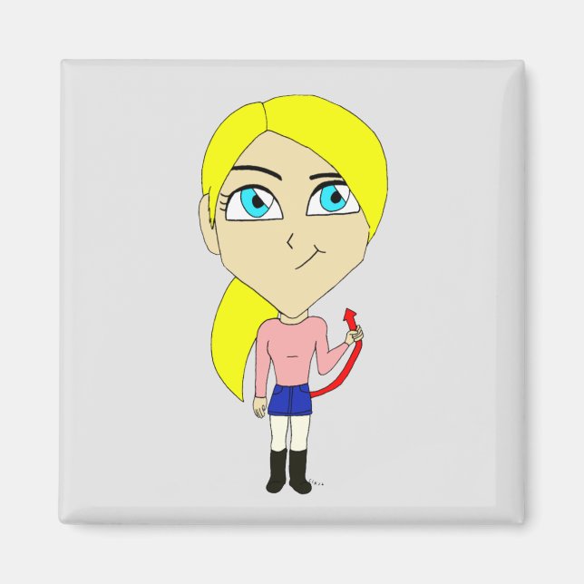 chibi "bad" girl   magnet (Front)
