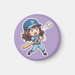 Chibi Baseball Edition - Batter Bunt Play Magnet