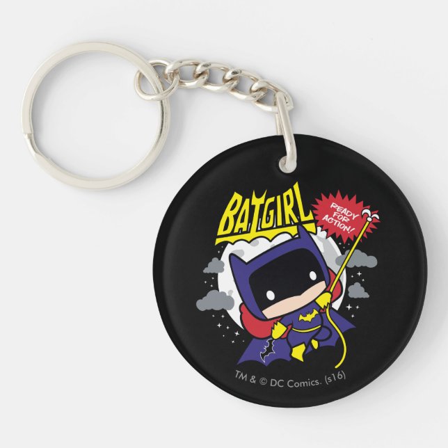 Chibi Batgirl Ready For Action Key Ring (Front)