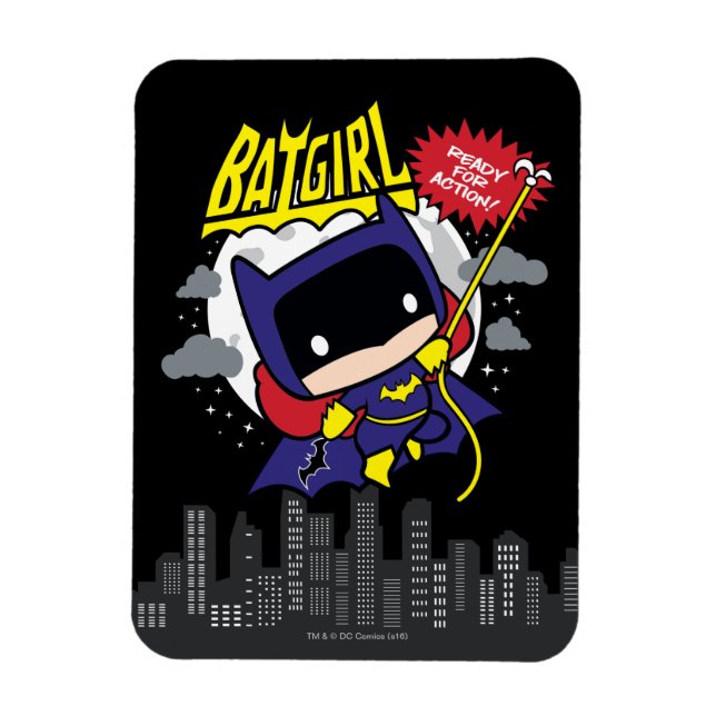 Chibi Batgirl Ready For Action Magnet (Vertical)