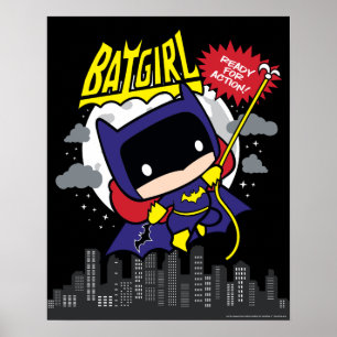 Chibi Batgirl Ready For Action Poster