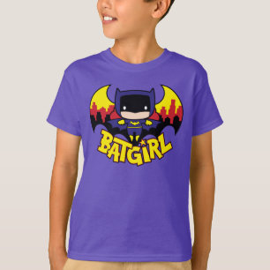 Chibi Batgirl With Gotham Skyline & Logo T-Shirt