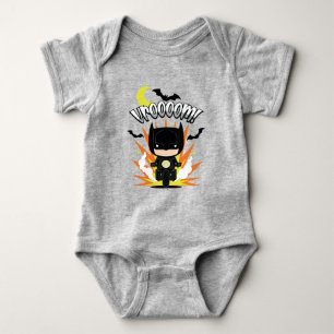 Chibi Batman Batcycle Baby Bodysuit